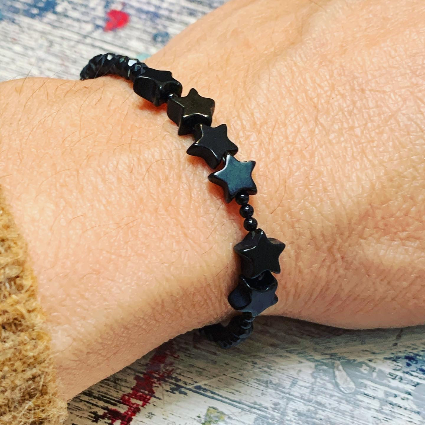 Lapis and Sterling silver heart Bracelet 