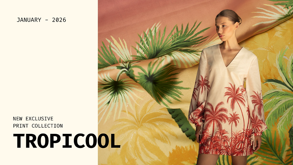🌴"Tropicool". SS27 Exclusive print Collection on Premiere Vision NY 🌴