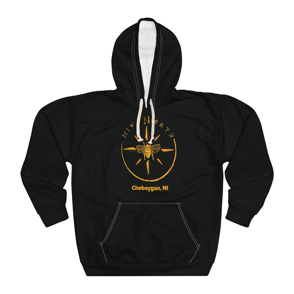 Thumbnail: Black Unisex Pullover Hoodie 
