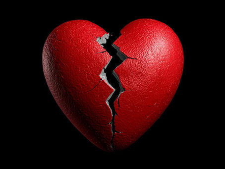 Image of red broken heart