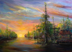 Sunset on the Bayou