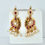 Thumbnail: Designer Peacock Silver Drop Earrings 1356