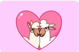 Tarjeta-regalo-lamas-in-love.gif