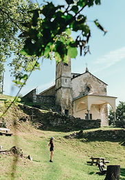 Hike to church lake como Musso