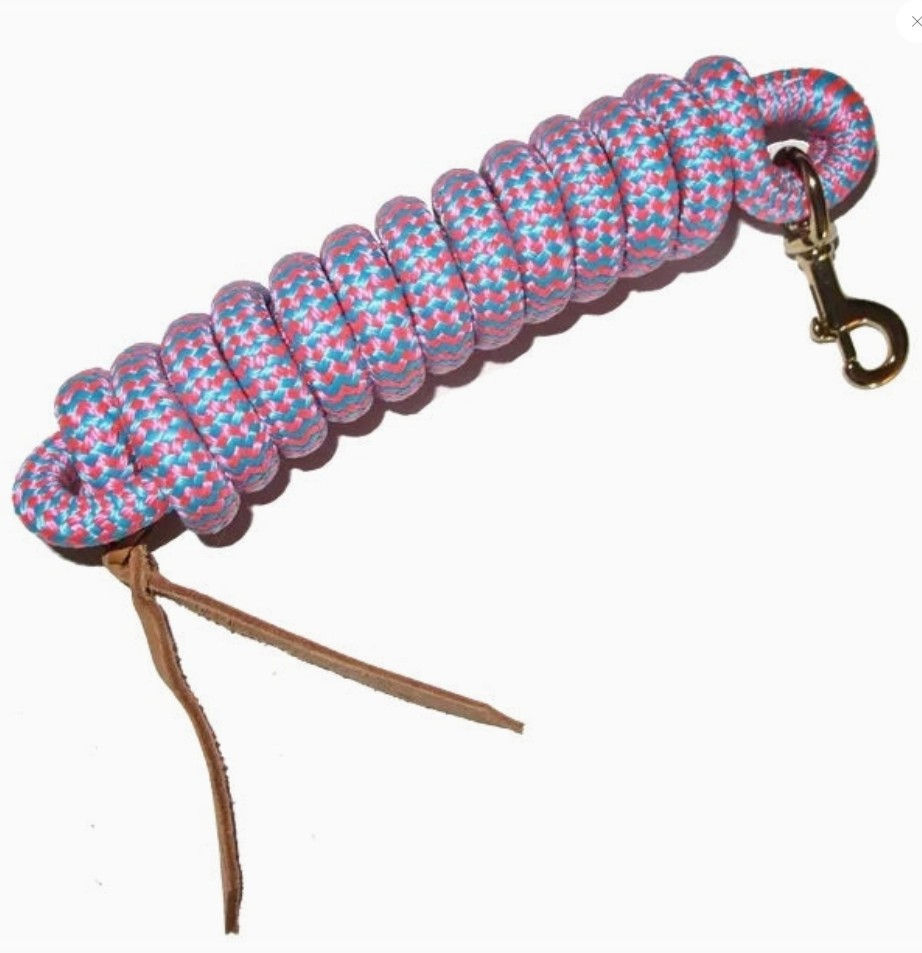 Thumbnail: Cowboy Leads – 5/8" x 9' with Brass Plated Snap & Leather Popper