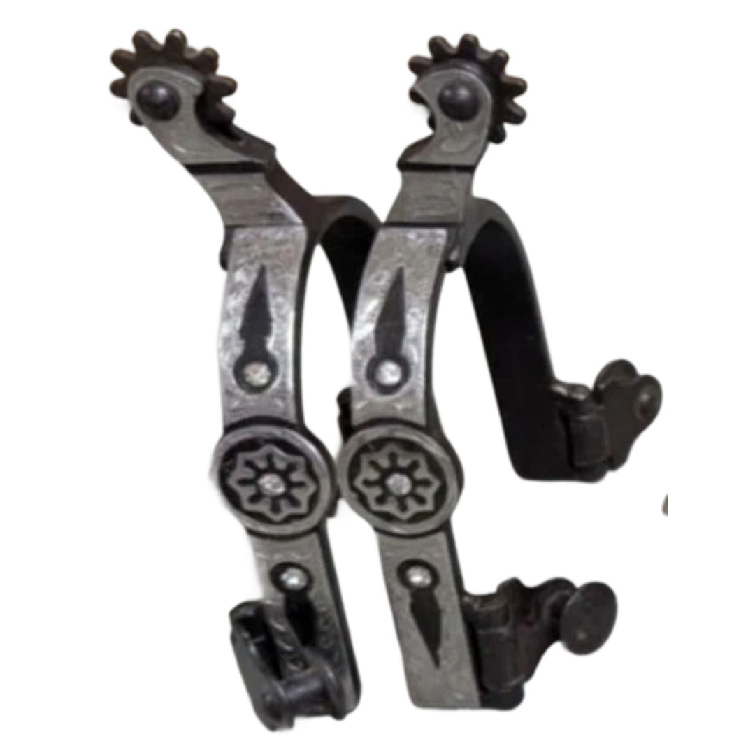 Western Spurs with Silver Trim