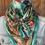 Thumbnail: 35X35" Turquoise That So 70's Paisley Wild Rag / Scarf WR230