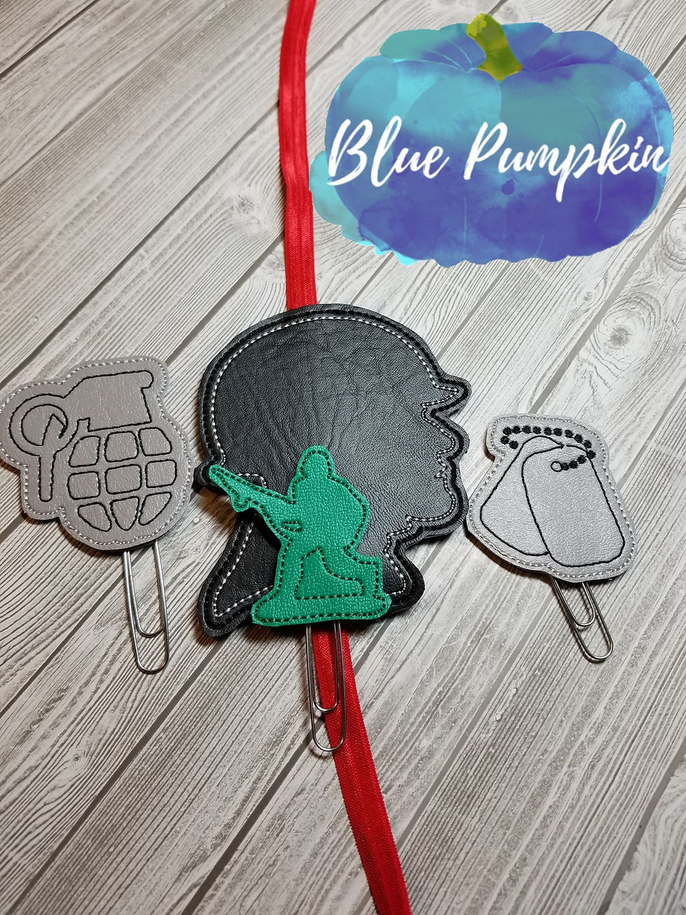 Thumbnail: Military Paper clip Toppers and Planner Band SET