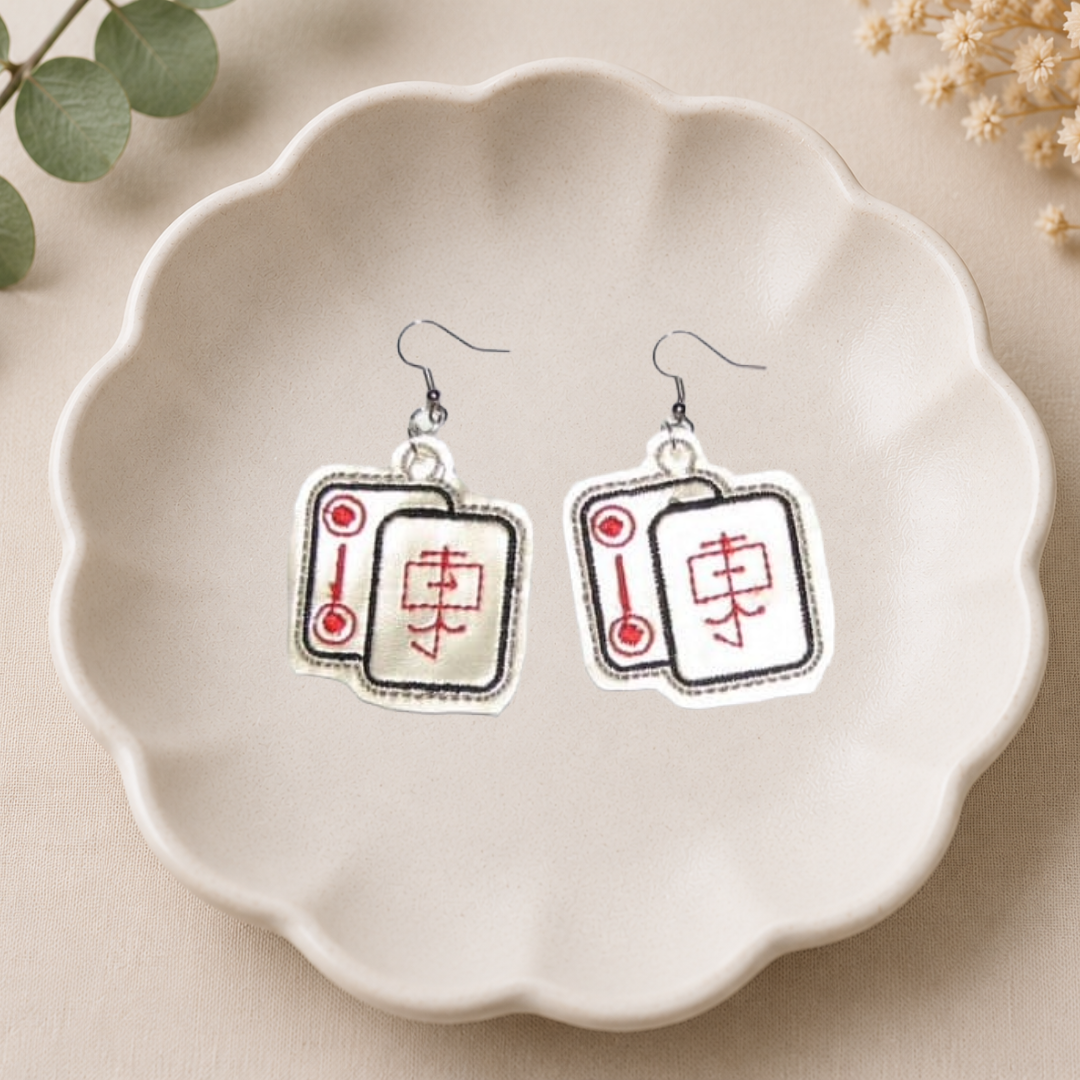 Mahjong Earrings