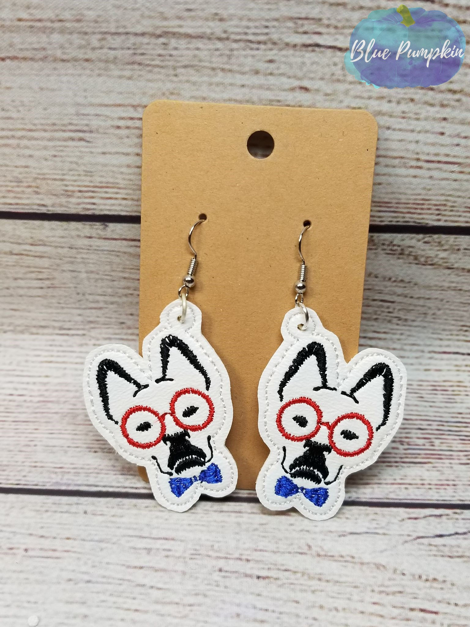 Dog with Glasses Earrings
