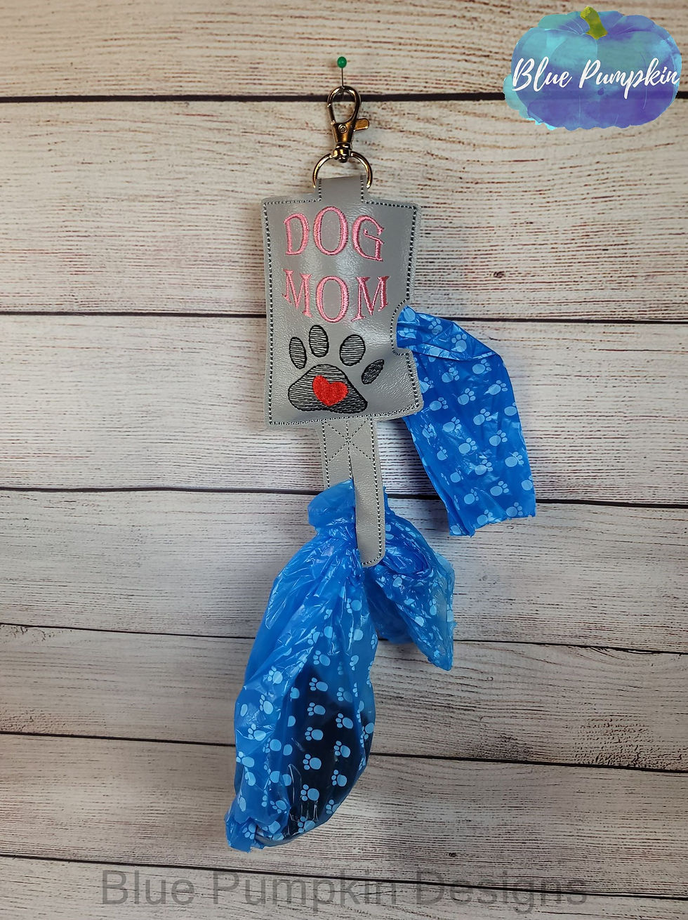 Dog Mom Side Dispense Poop Bag Holder and Used Bag Poopy Holder