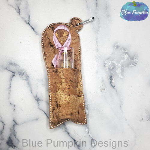 Awareness Ribbon Chapstick Holder Blue Pumpkin Vinyl