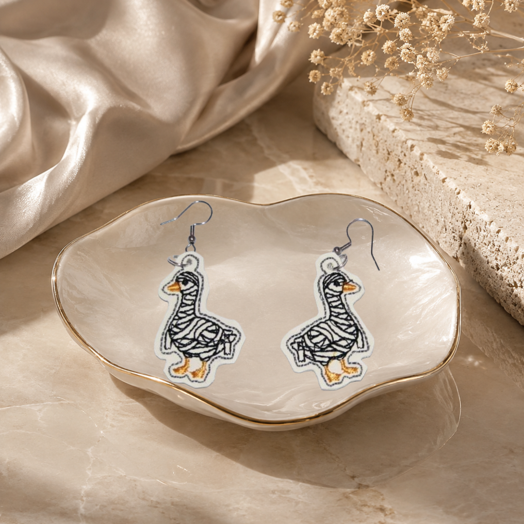 Mummy Goose Earrings