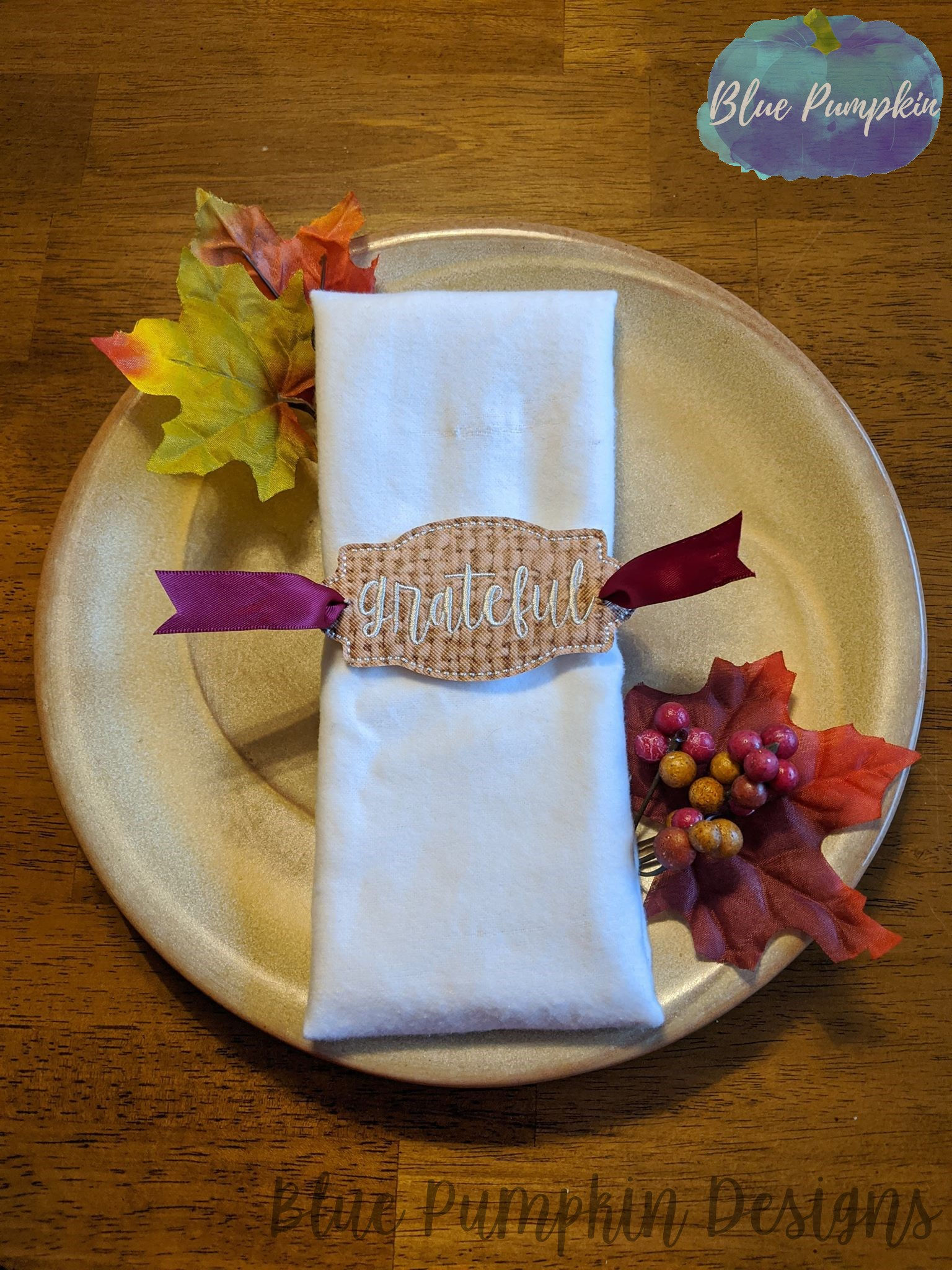 Grateful Napkin Ring Holder