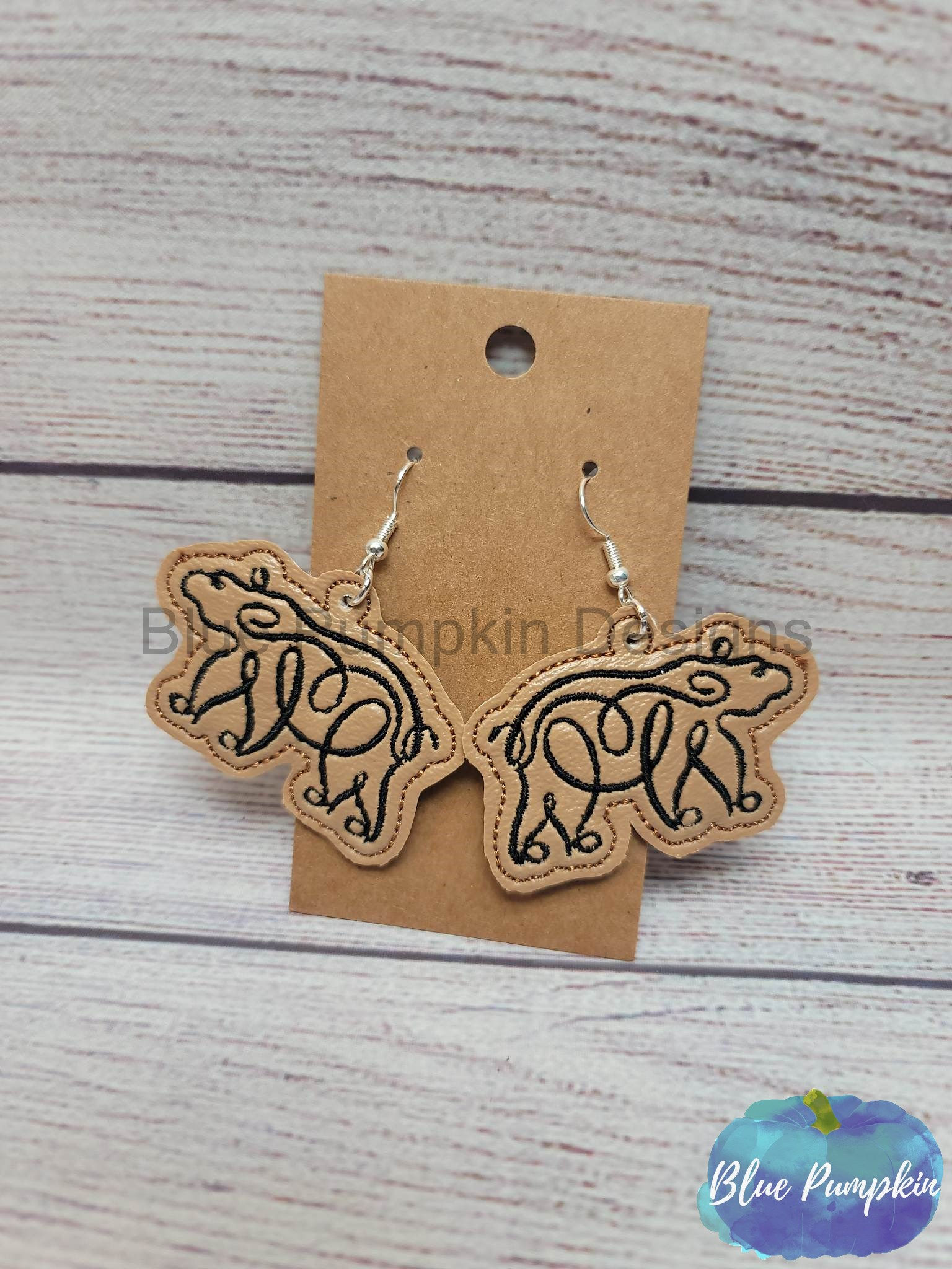 Bear Swirl Earrings
