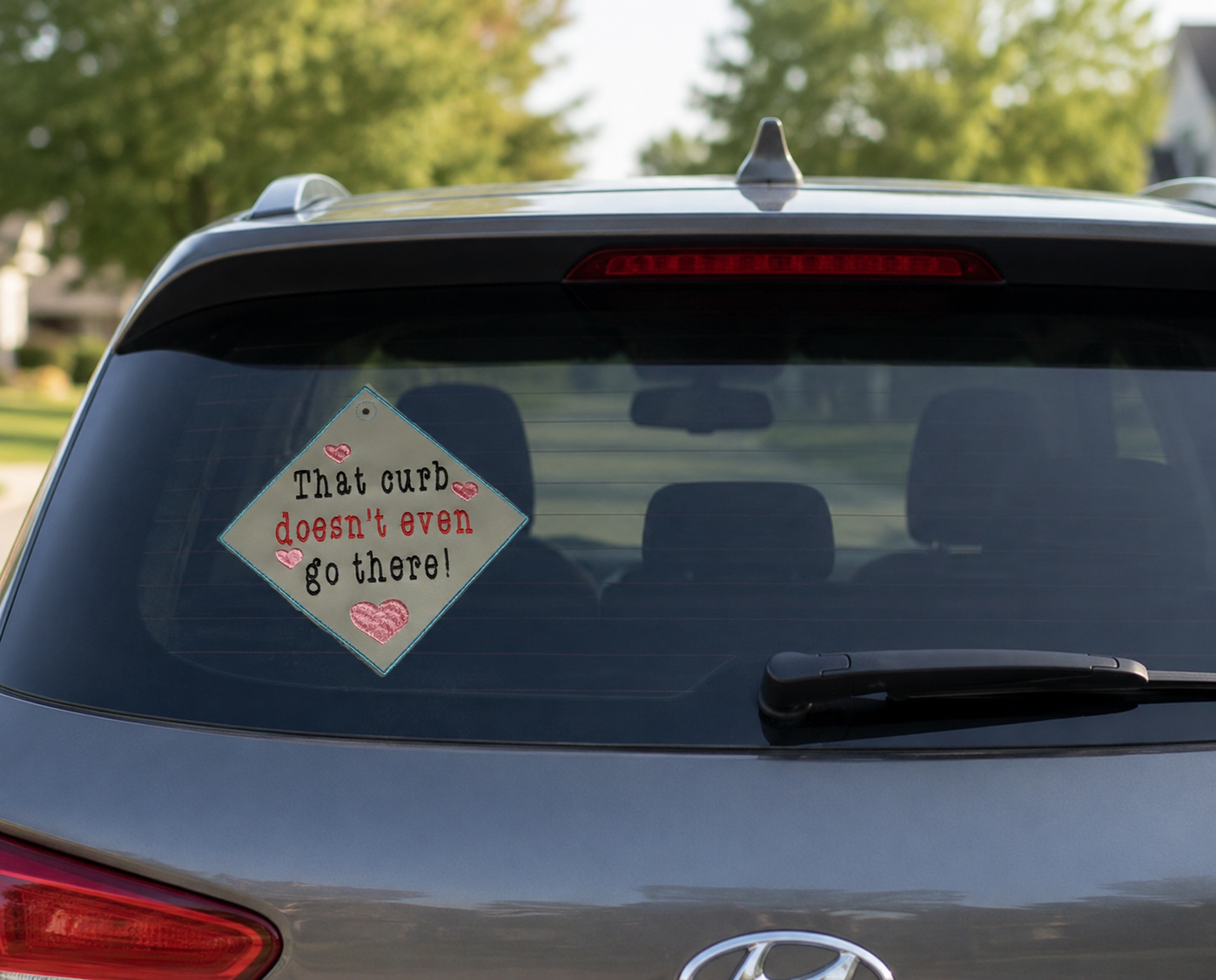 Curb Doesn't Even Go Car Sign