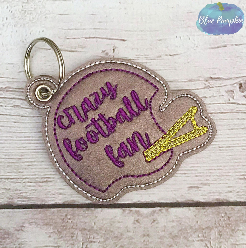 Crazy Football Fan Eyelet Key Fob