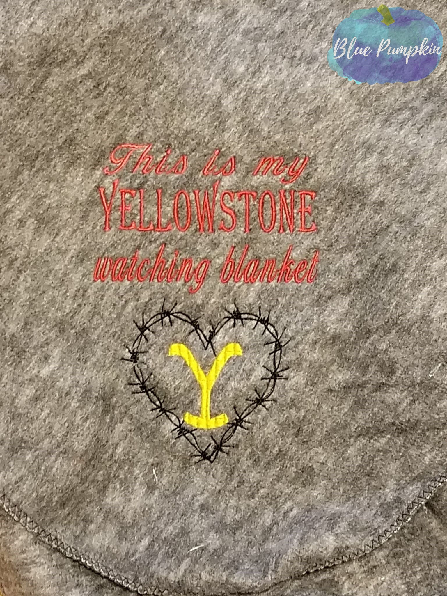Tv Watching Blanket Yellowstone Logo Design