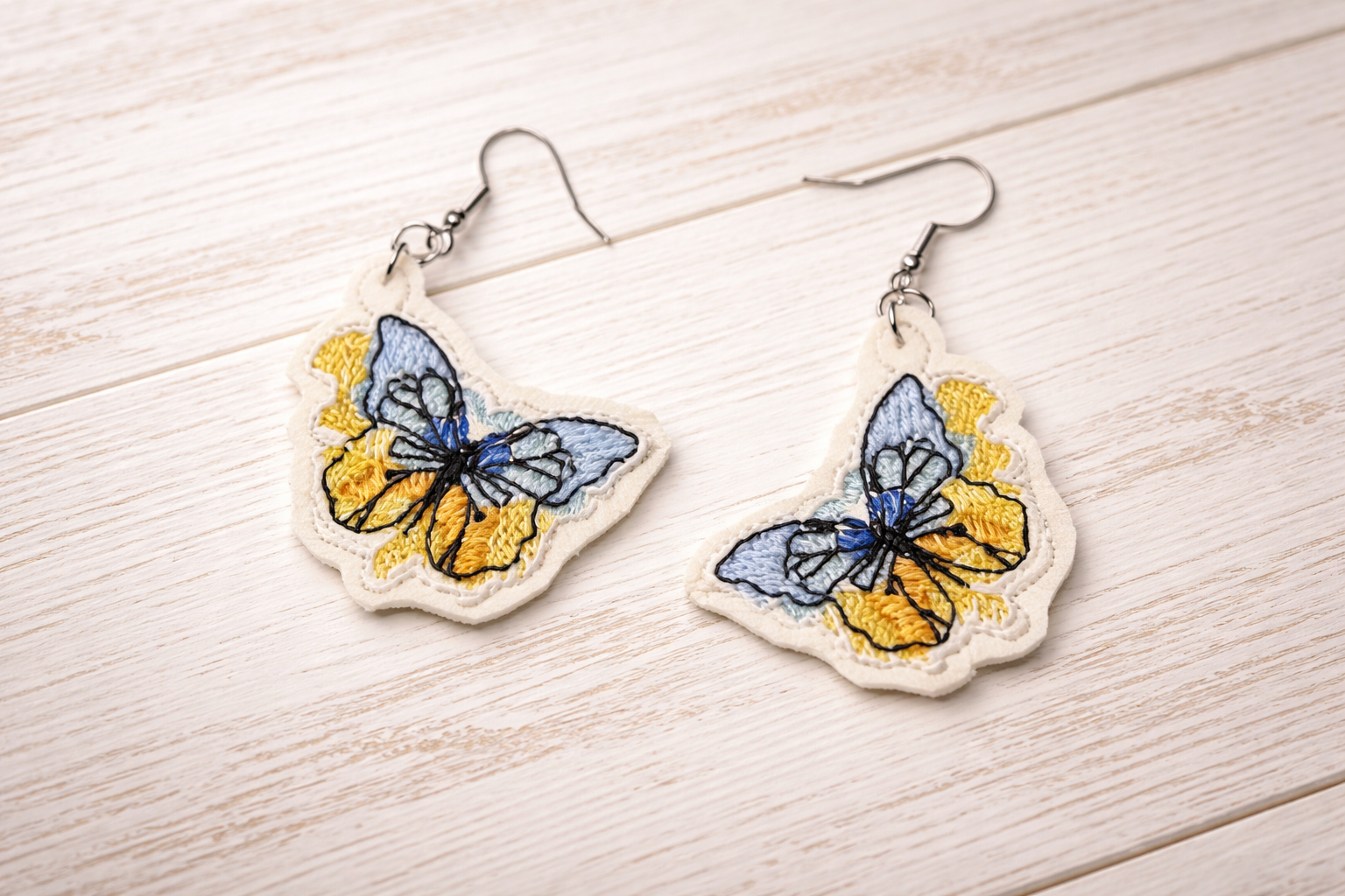 Watercolor Butterfly Earrings
