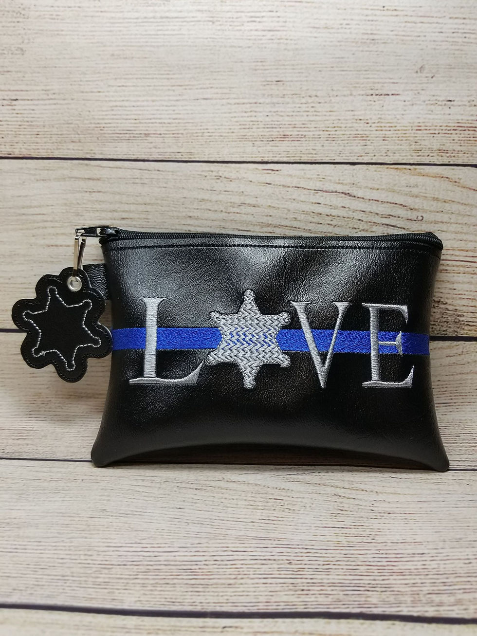 Love Police Star Badge ITH Zipper Bag Design
