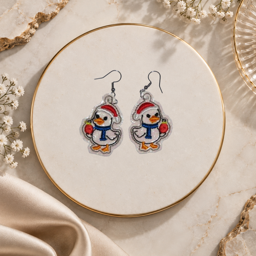 Duck w Ornament Earrings