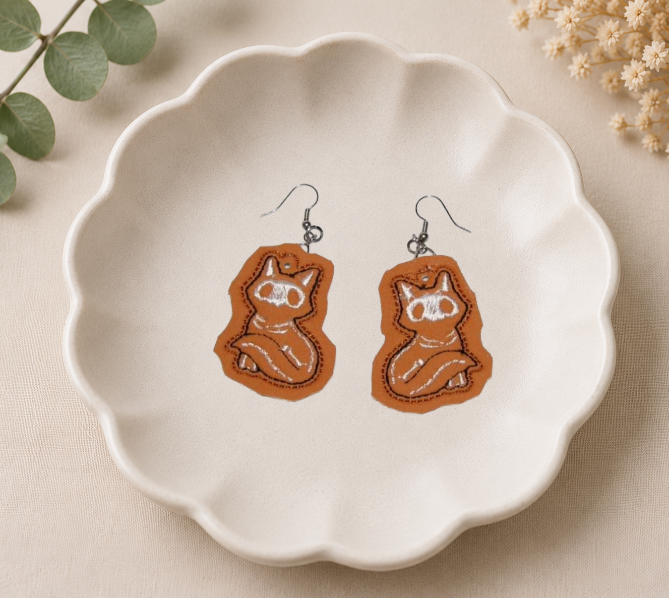 Fox Skeleton Earrings