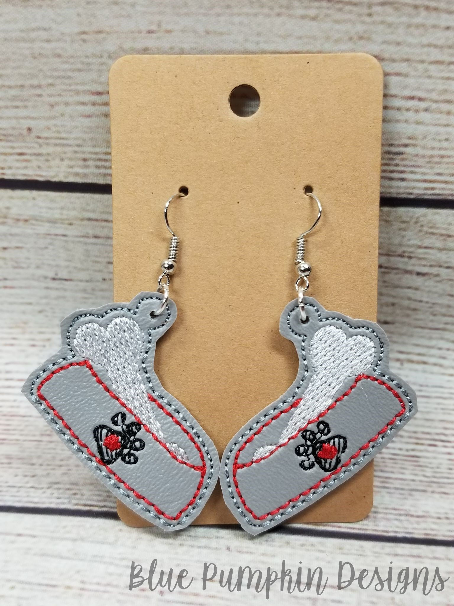 Dog Bone and Dish Earrings
