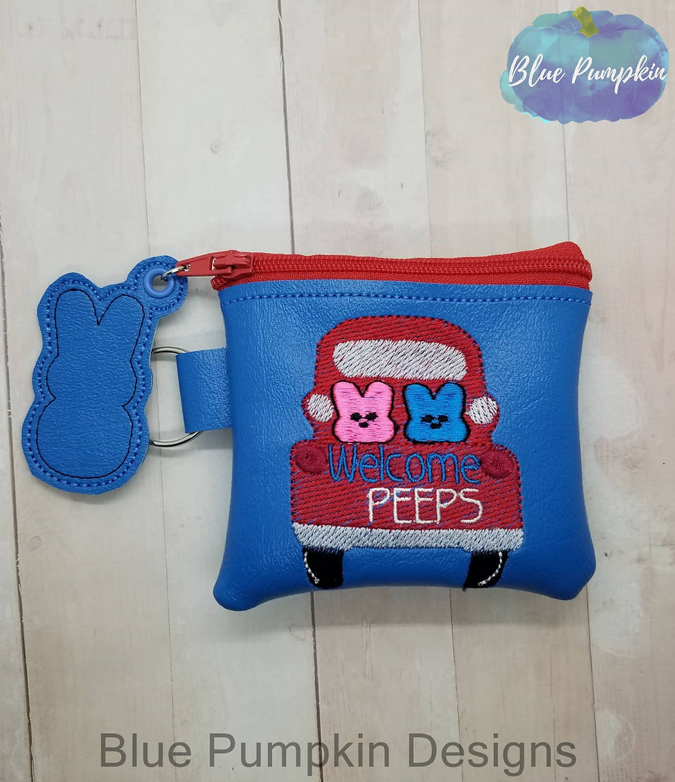 3 sizes Welcome PEEPS Zipper Bag Design