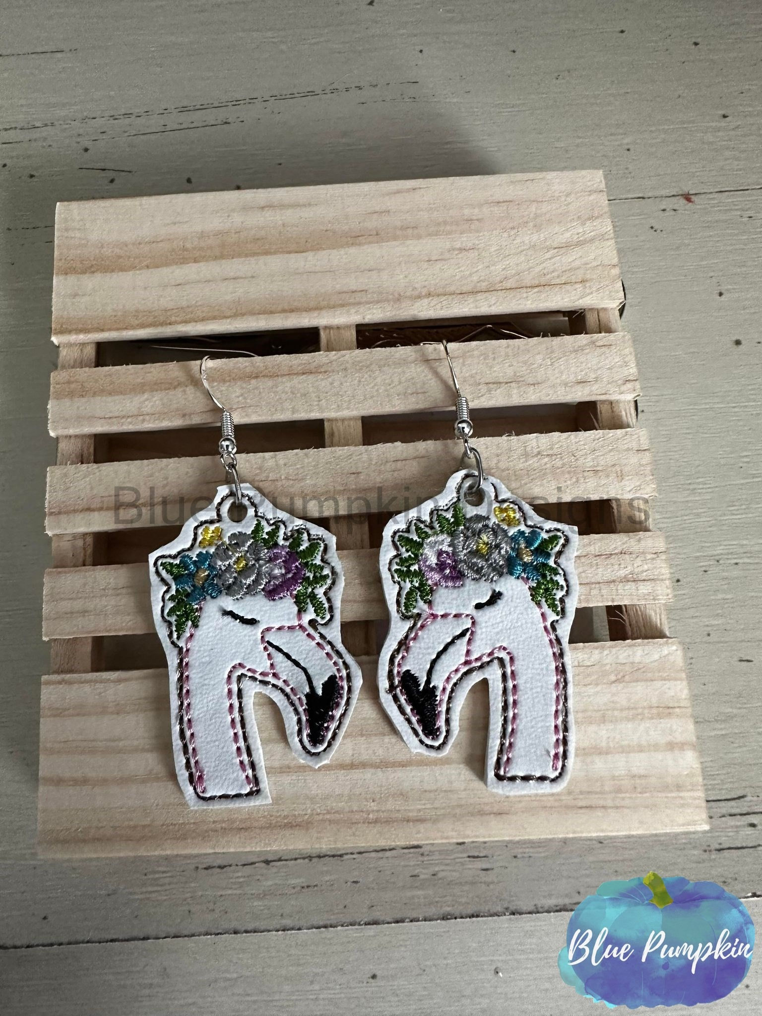 Flamingo Flower Crown Earrings
