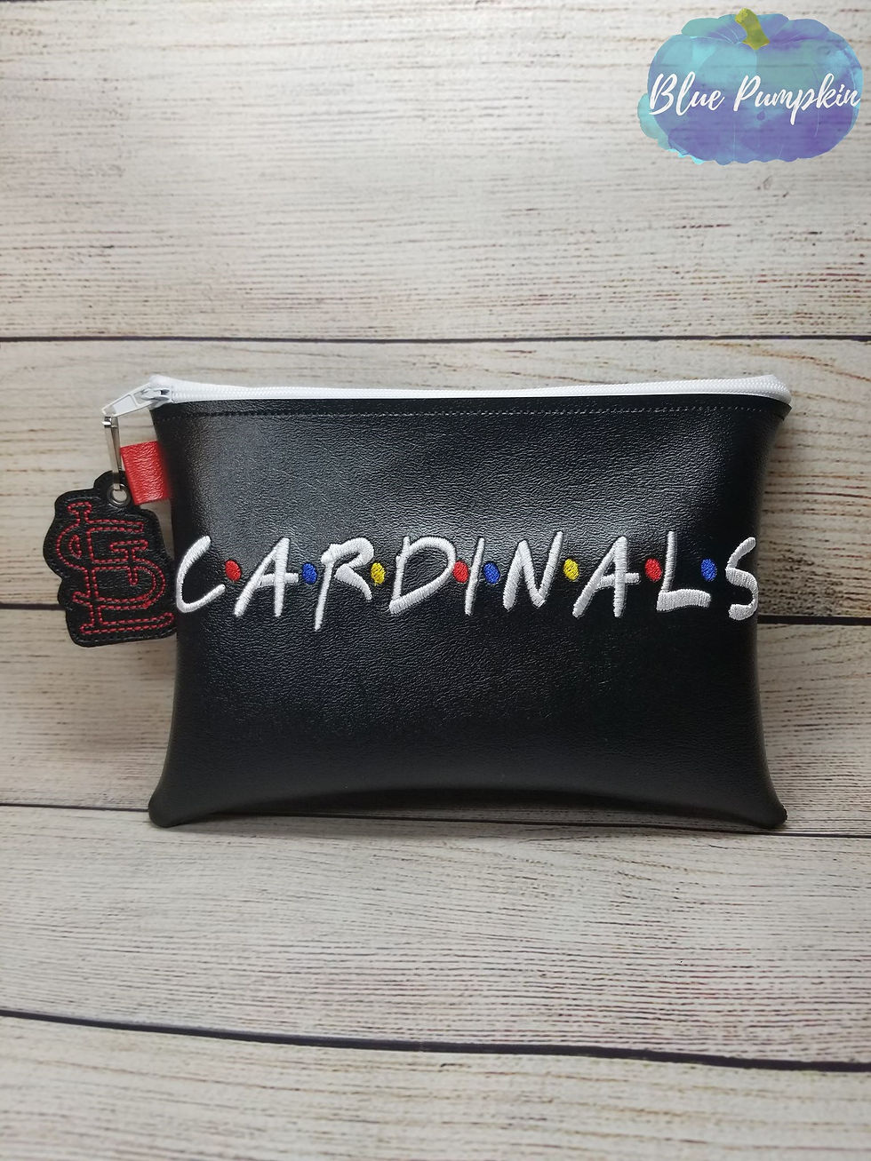 Cardinals ITH Zipper Bag Design