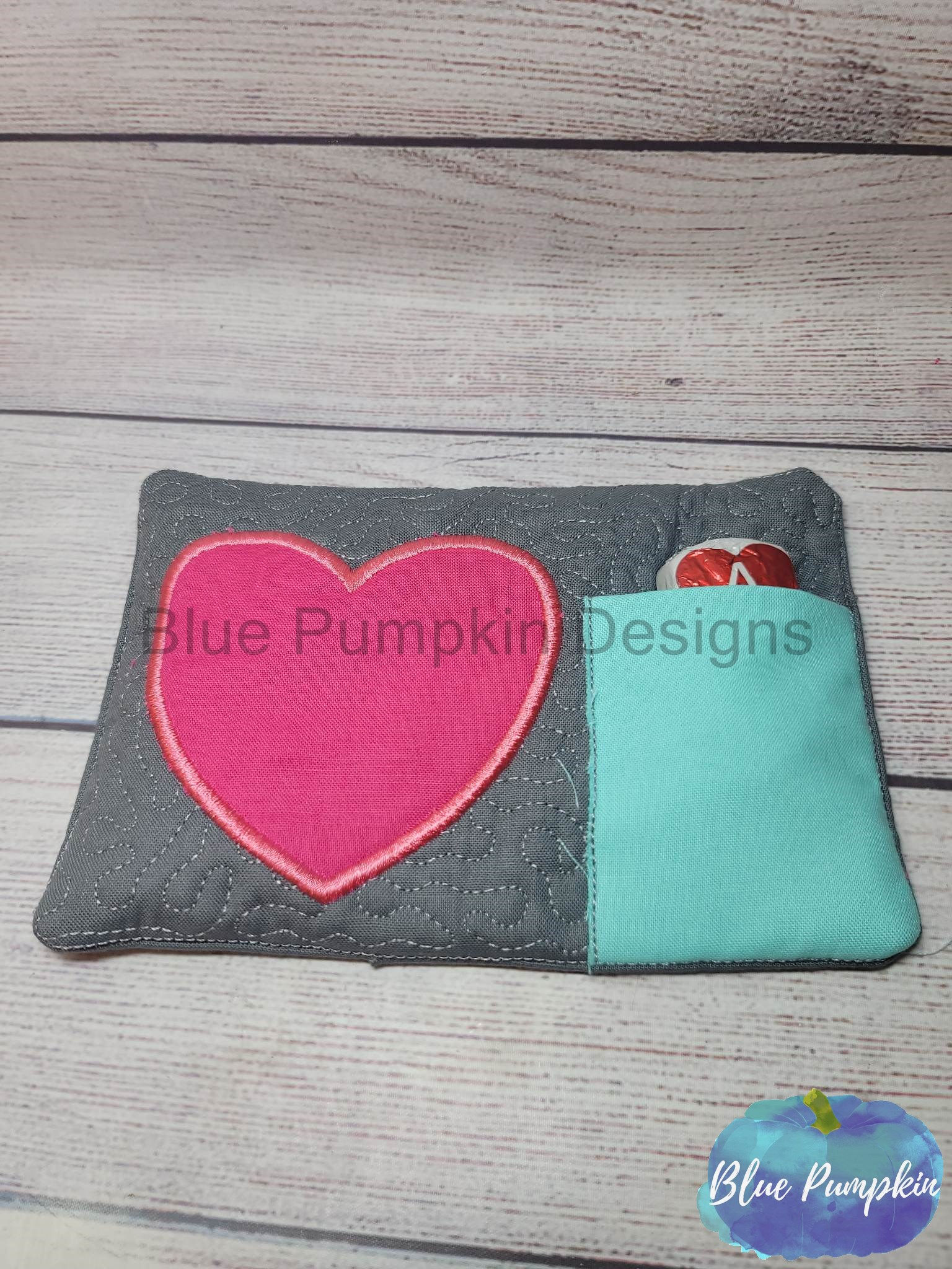 Heart with Pocket Coffee Mug/Snack Mat