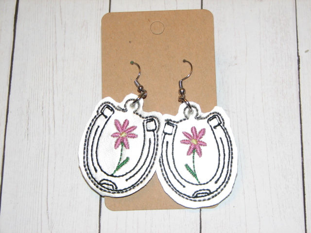 Horseshoe Flower Earrings