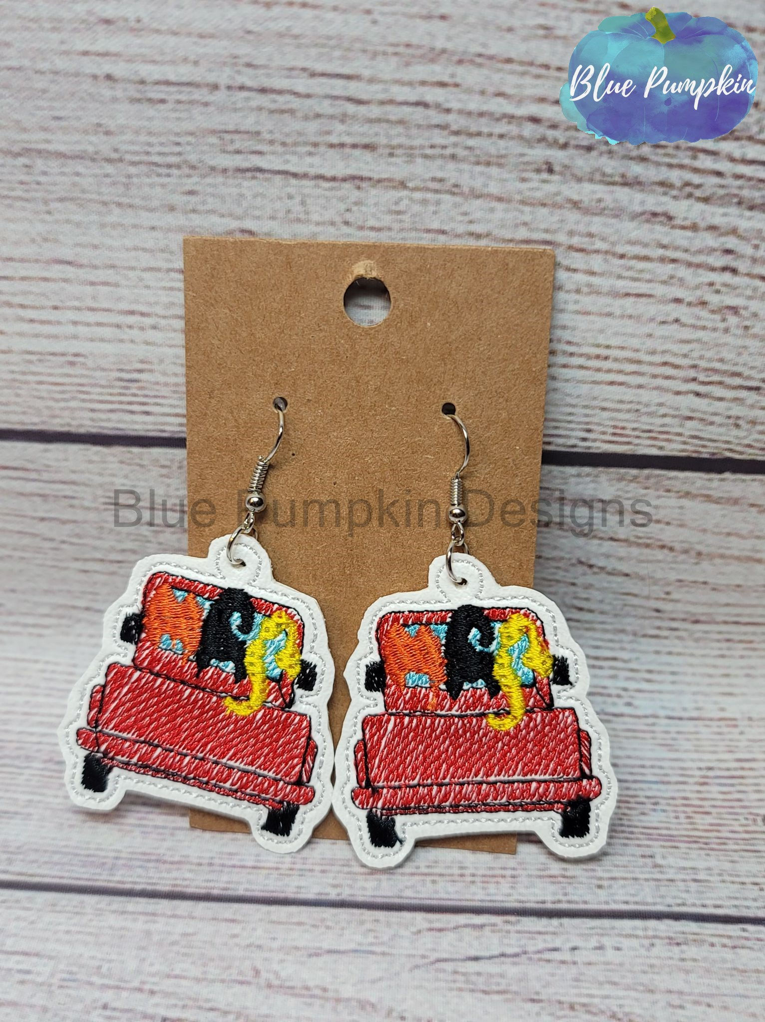 Vintage Truck w Witches Earrings
