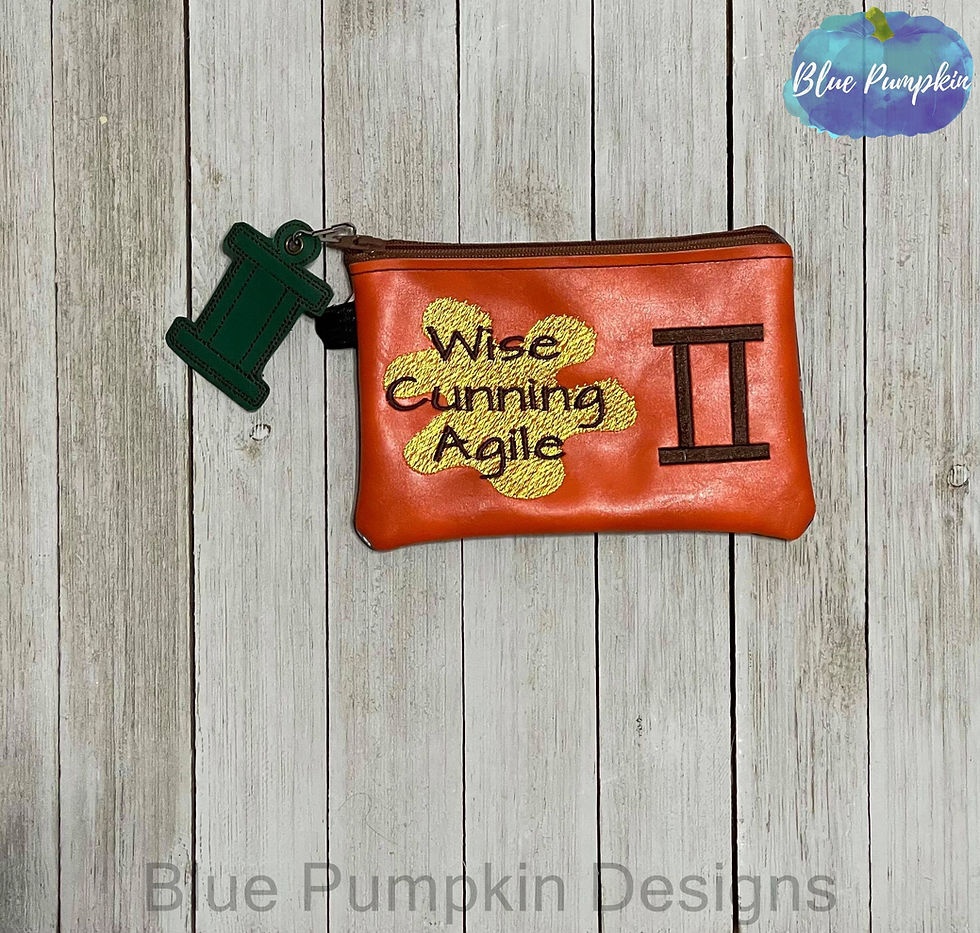 Gemini Zodiac Set Zipper Bag Design