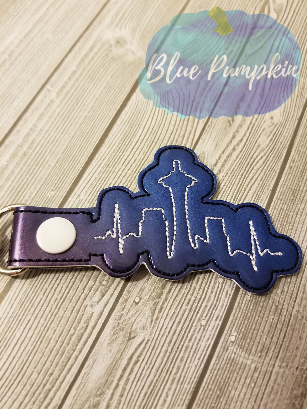 Grey's Seattle Skyline Snap Key Fob