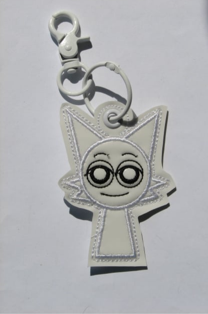 White Sprunki Key Fob