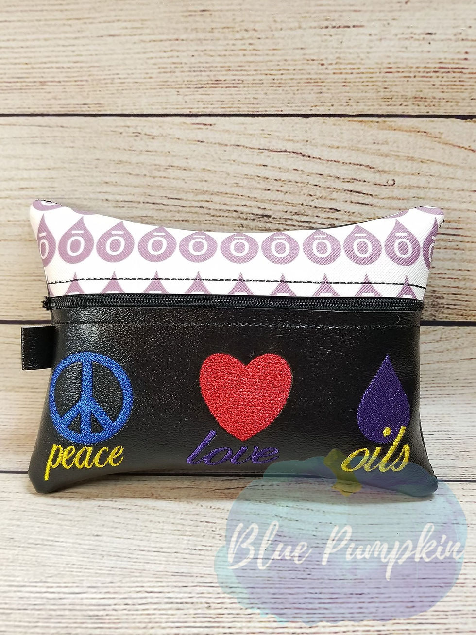 Thumbnail: Peace Love Oils ITH Zipper Bag Design