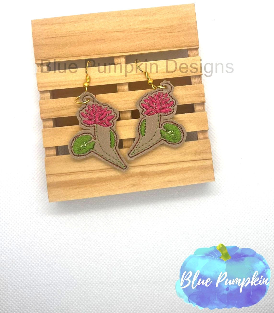 July Water Lilly Bday Earrings