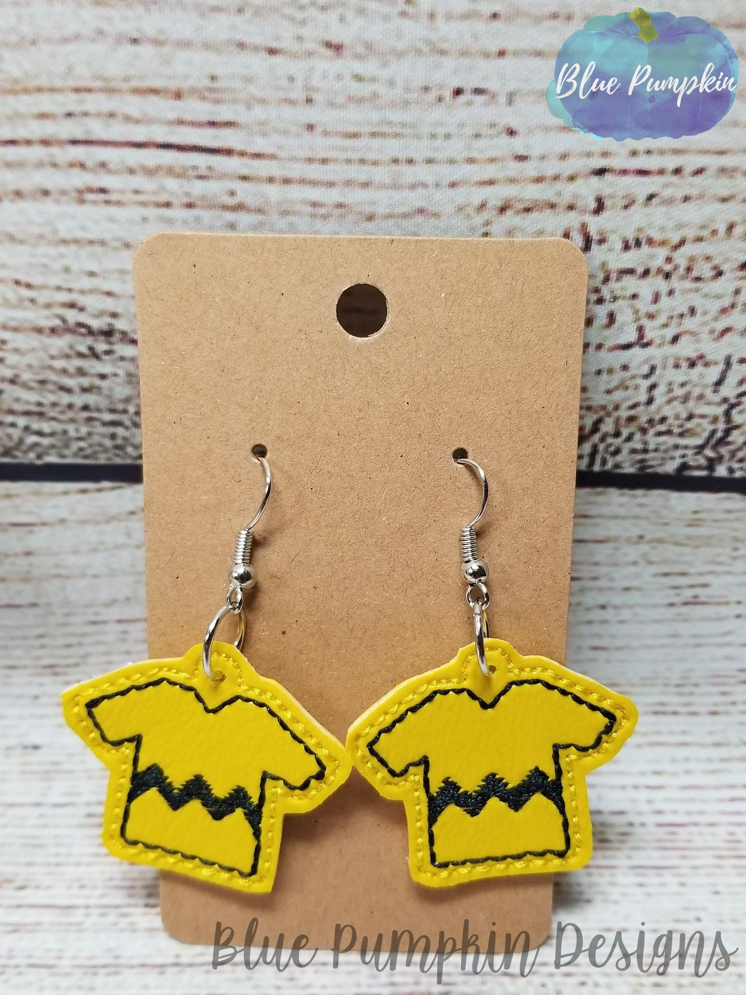 C Brown Shirt Earrings