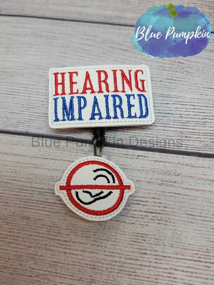 Hearing Impaired Badge Reel Feltie Design