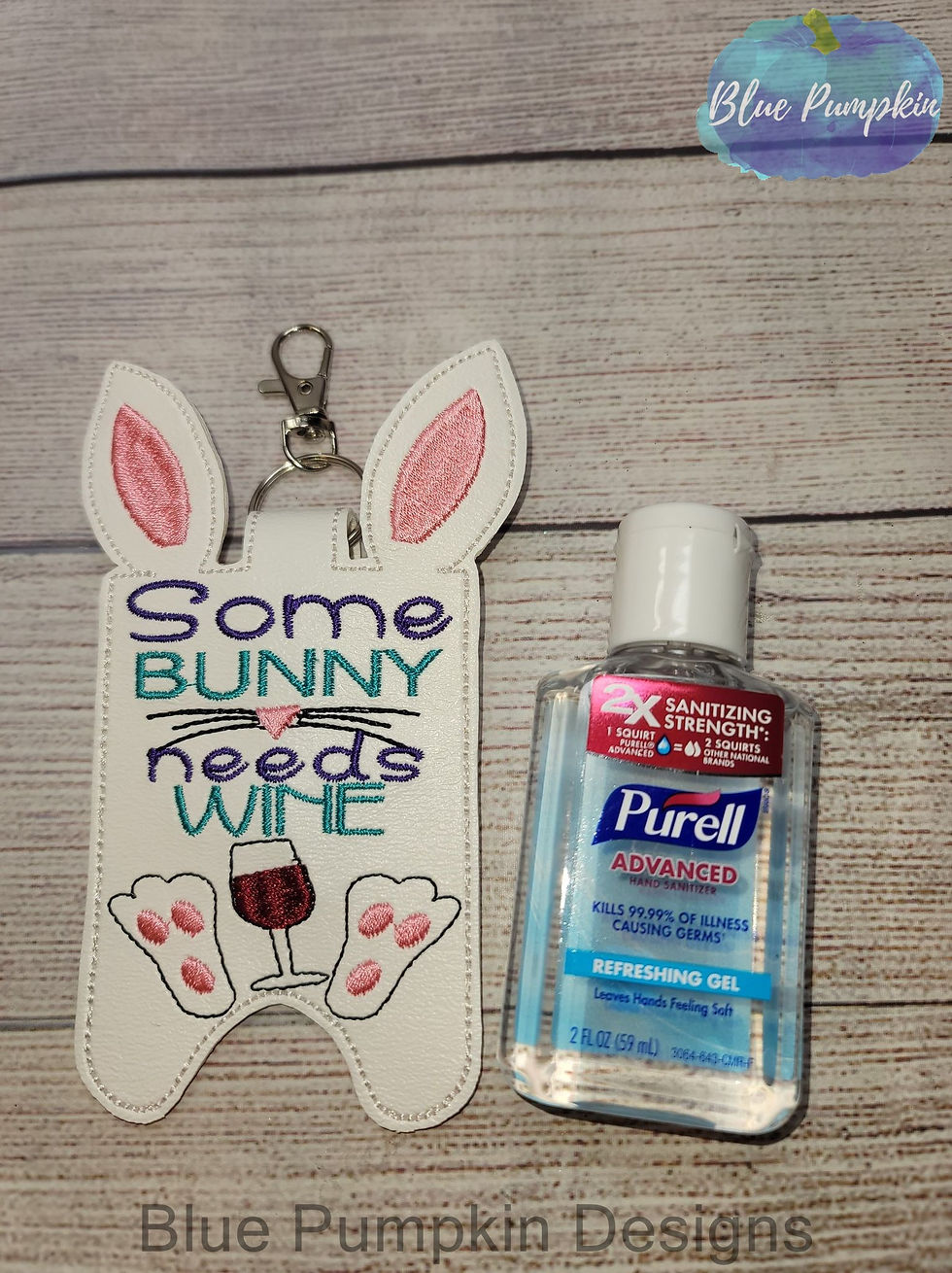 Some Bunny Needs Wine 2oz Sani Bottle Holder