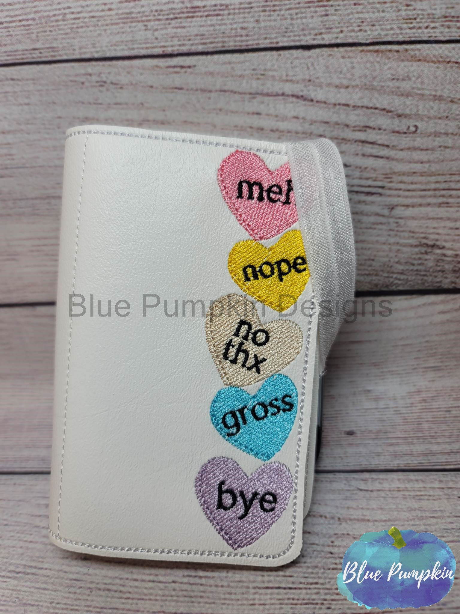 Conversation Hearts 5x7 FOE Mini Comp ITH Notebook Cover