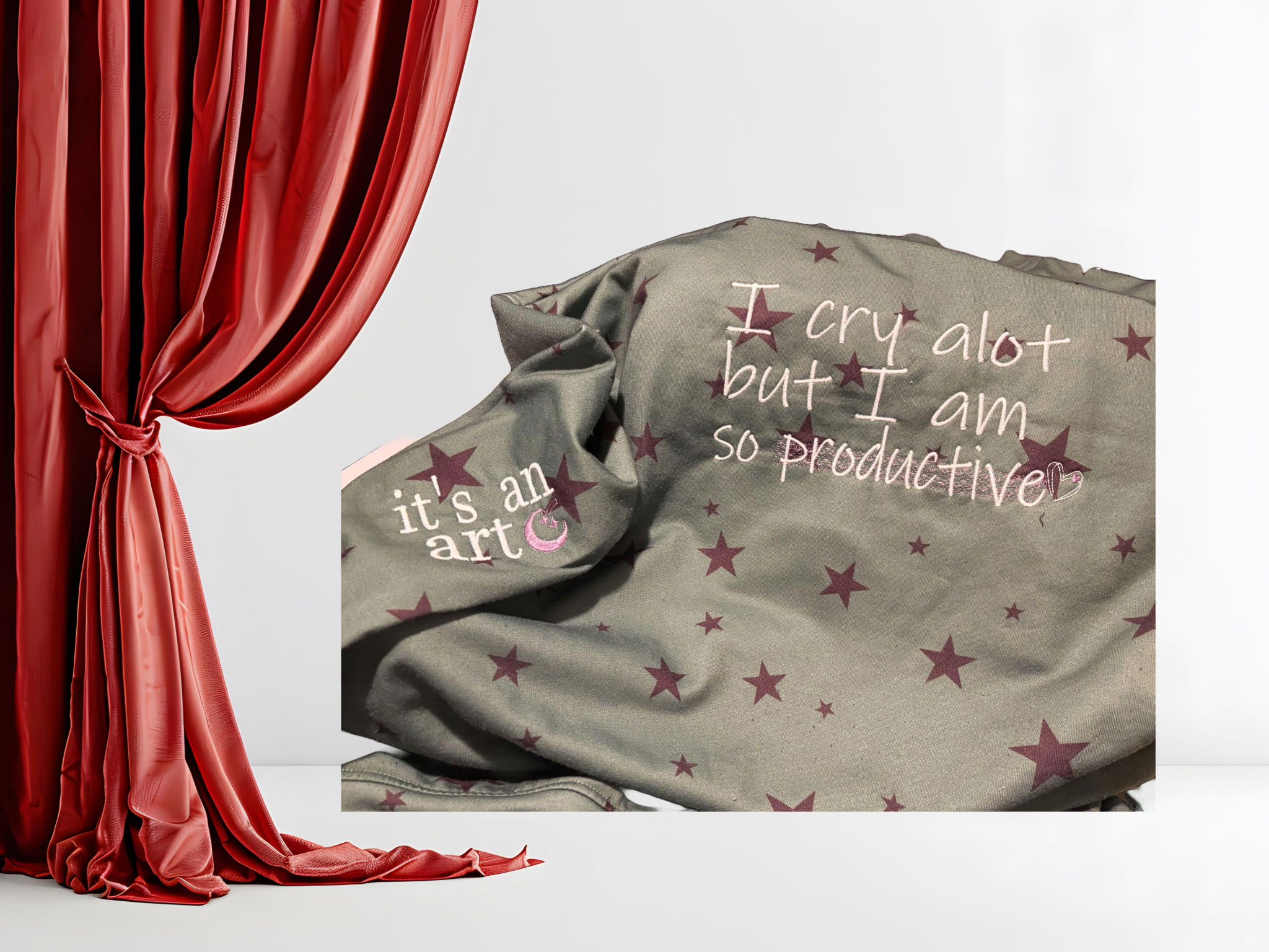 Cry Alot Two Part Sweatshirt Design