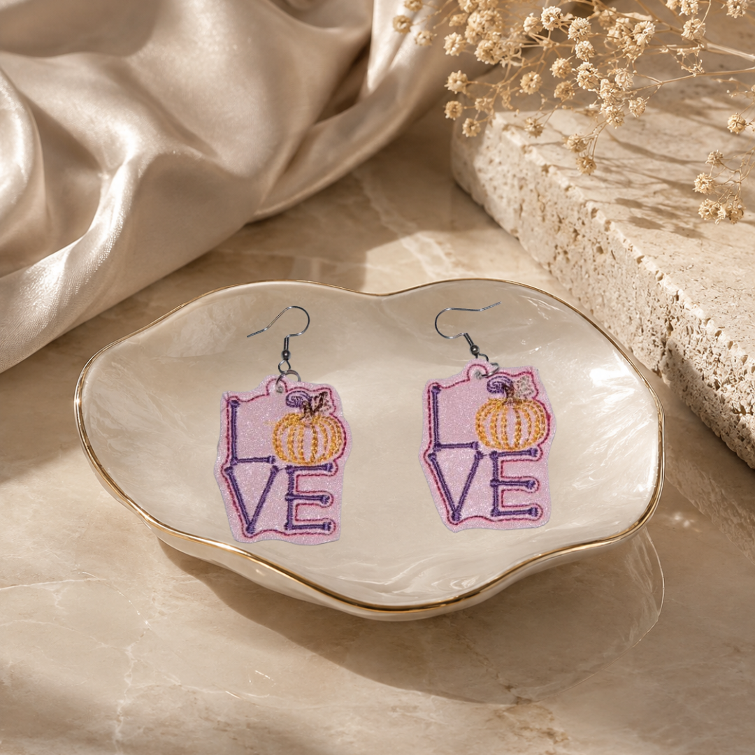 LOVE Pumpkin Earrings