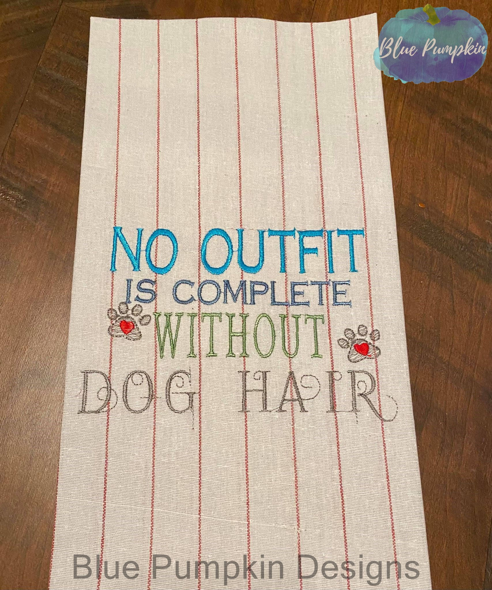 Outfit Complete Dog Hair Single 5x7 Design