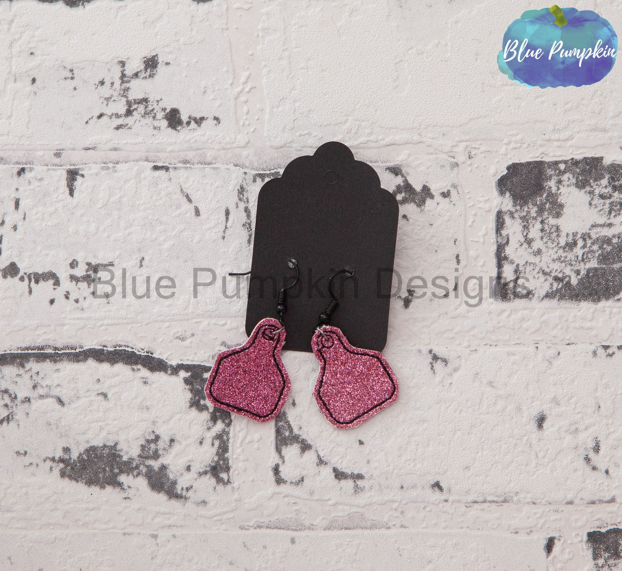 Blank Cow Tag Earrings