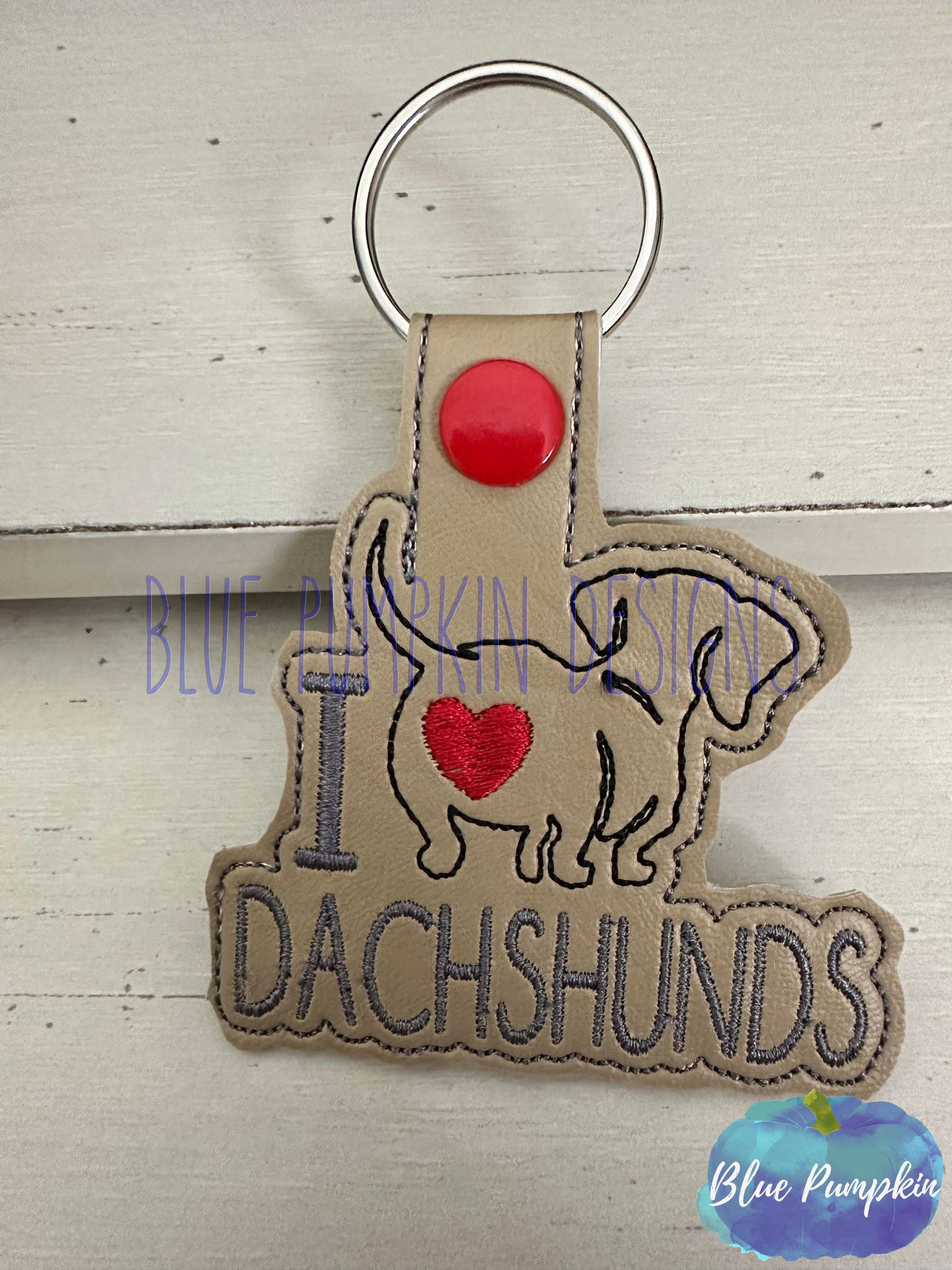 Dachshunds Love Key Fob