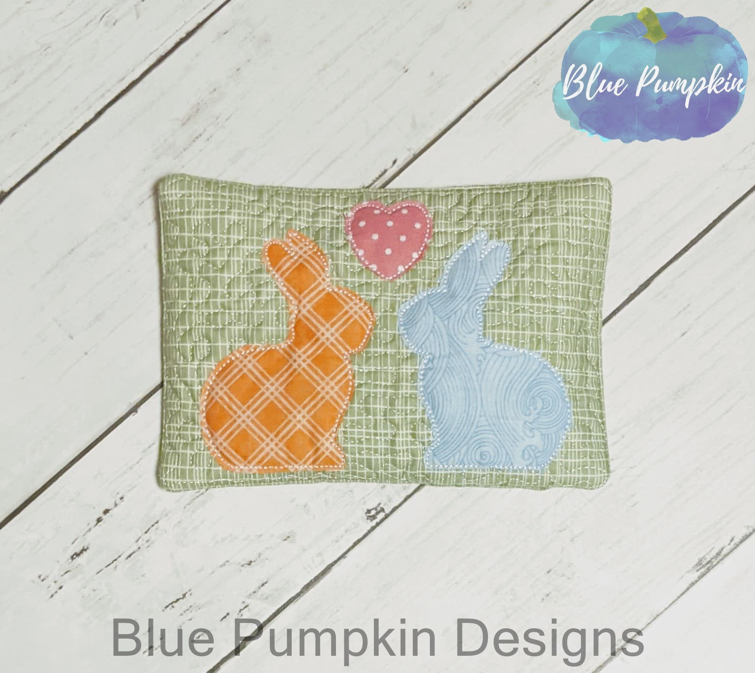 Shabby Chic Bunny w Heart Mug/Snack Mat