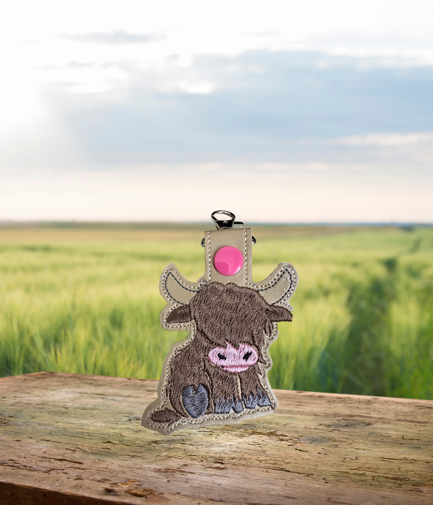 Highland Calf Key Fob