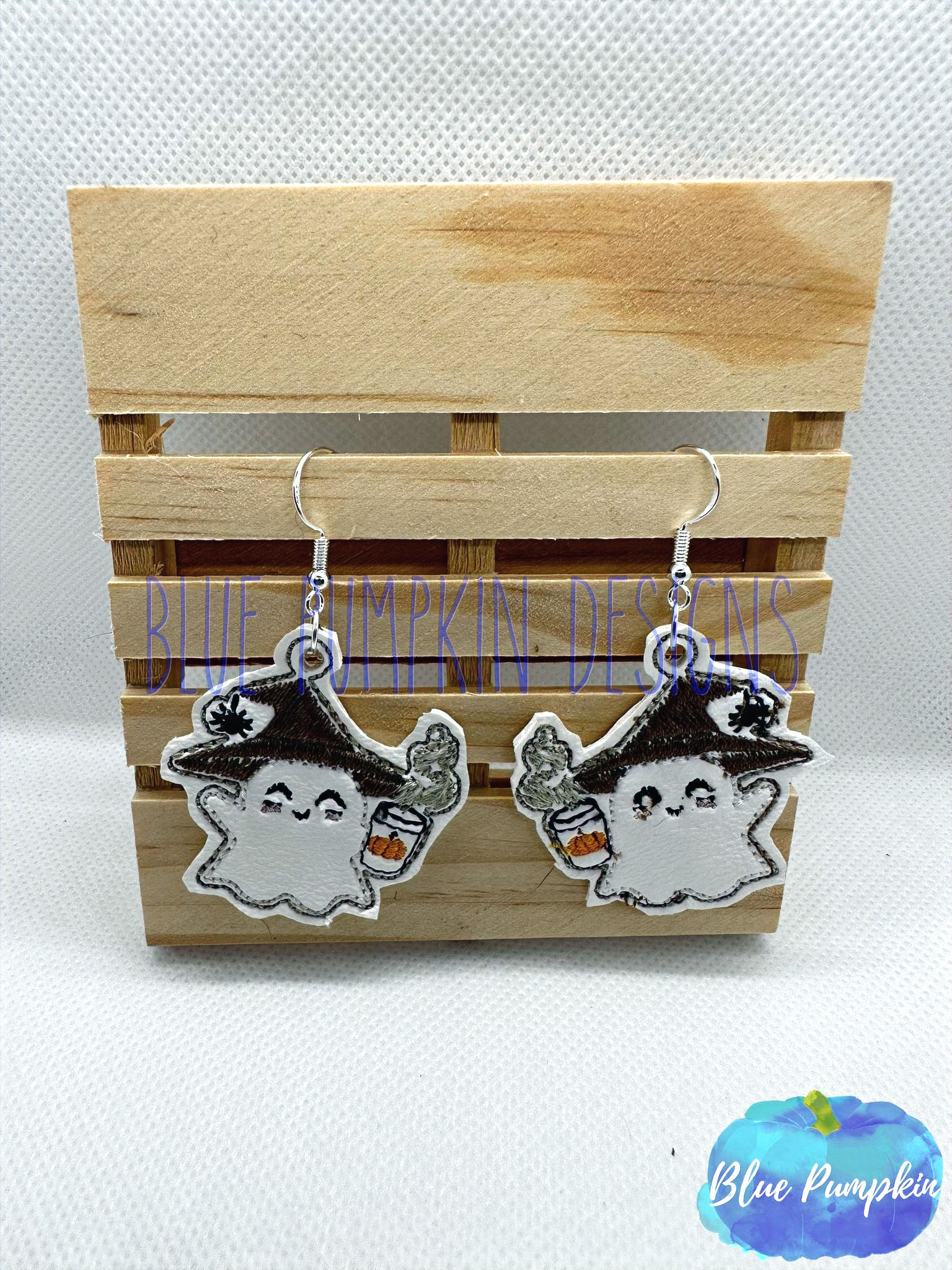 Ghost witch w Coffee Earrings